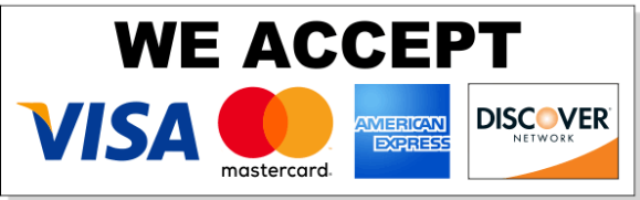 we accept credit cards and can arrange financing